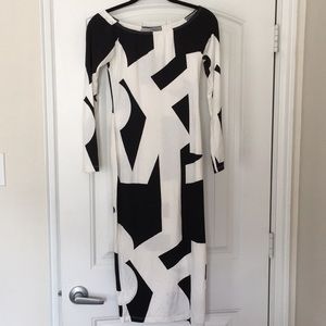 ASOS Midi Black & White Dress Size 6